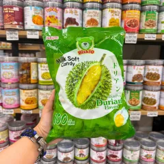 Kẹo Sữa Nhân Trái Cây BISKIO Vị Sầu Riêng 100g