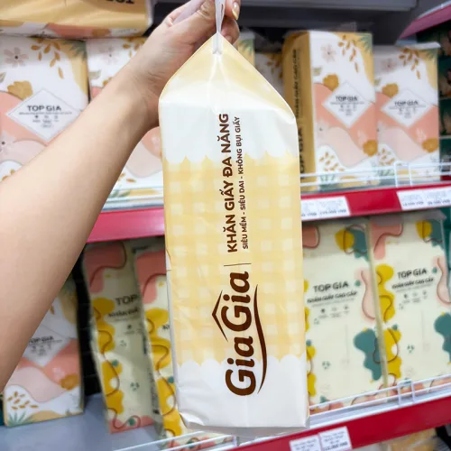 Khăn Giấy Đa Năng Gia Gia Siêu Dai - Thùng 10 Bịch