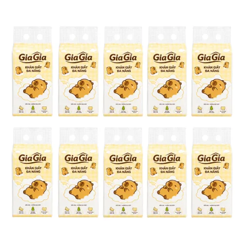 Khăn Giấy Đa Năng Gia Gia Siêu Dai - Thùng 10 Bịch