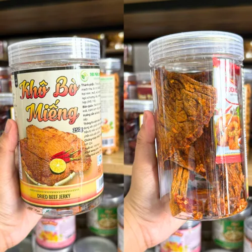 Hình ảnh Khô Bò Miếng 250g Hũ Pet Thơm Ngon trong bộ sưu tập Khô gà, trâu, bò, mực các loại