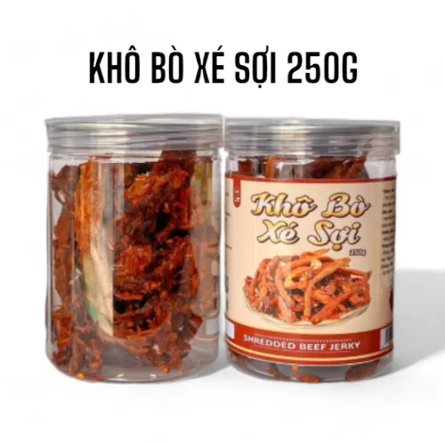Phân phối khô Bò Xé Sợi Thượng Hạng Loại Ngon 250g Hộp Pet