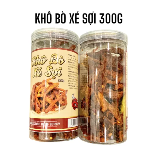 Sỉ khô Bò Xé Sợi Loại Ngon 300g hộp