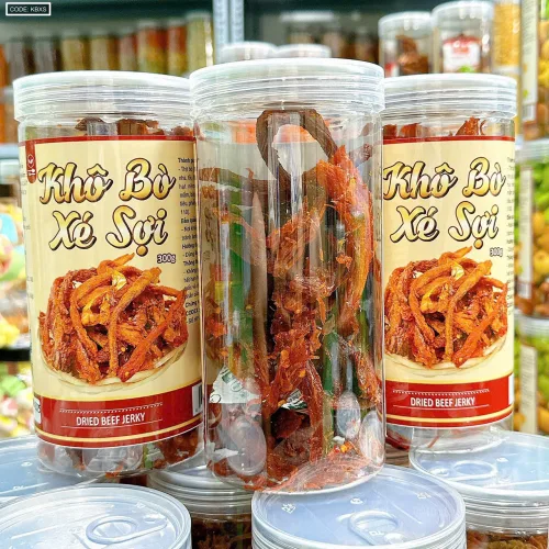 Sỉ khô Bò Xé Sợi Loại Ngon 300g hộp