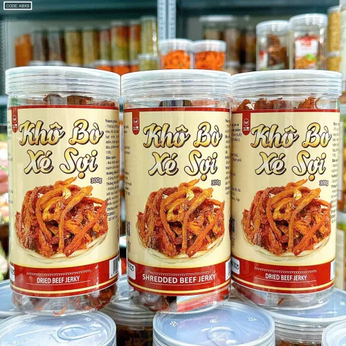 Sỉ khô Bò Xé Sợi Loại Ngon 300g hộp