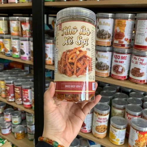 Sỉ khô Bò Xé Sợi Loại Ngon 300g hộp