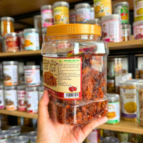 Khô Bò Xé Sợi Hải Nam Thượng Hạng, Hũ Nhựa 500g