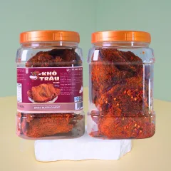 Sỉ khô Trâu Miếng Tẩm Vị Bò 500g Thơm Ngon Hộp
