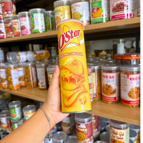 Khoai Tây Lon O'STAR ORION Vị Phô Mai Cheddar 100gr phù hợp để tham khảo khi chọn khoai tây o'star
