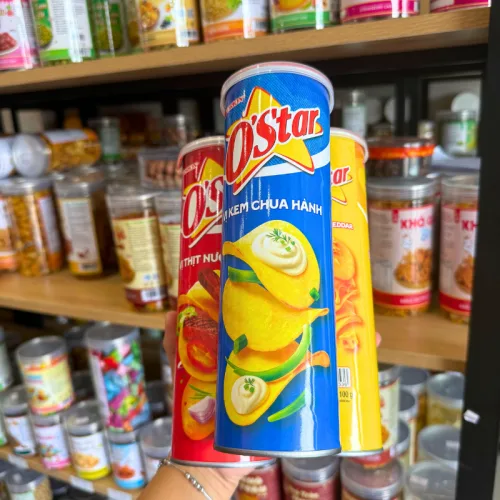 Khoai Tây Lon O'STAR ORION Vị Thịt Nướng BBQ 100gr