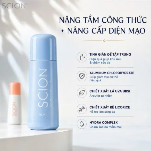 Lăn Khử Mùi Cơ Thể Scion Brightening Roll On Xanh 75ml Phiên Bản Mới
