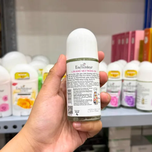 Lăn khử mùi Enchanteur Romantic White Pink 72h, 50ml màu hồng