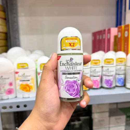 Phân phối lăn Khử Mùi Enchanteur Sensation 72h 50ml - Lăn Nách Dưỡng Sáng Da Màu Tím