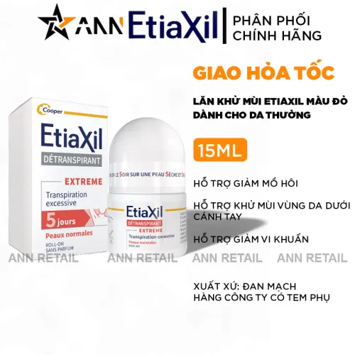 Lăn khử mùi EtiaXil Détranspirant Extrême đỏ 15ml