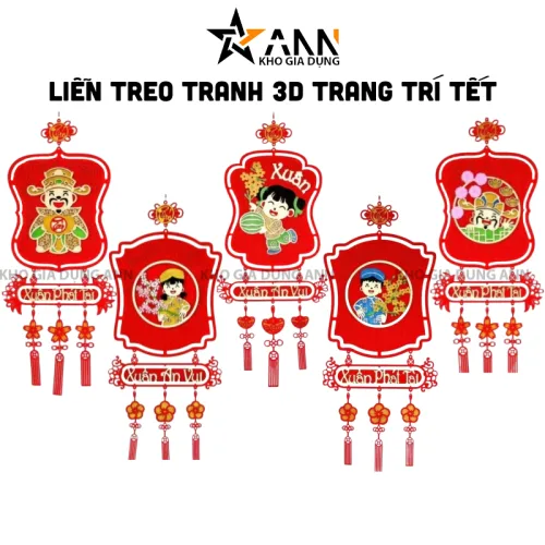Liễn Treo Tranh 3D Trang Trí Tết