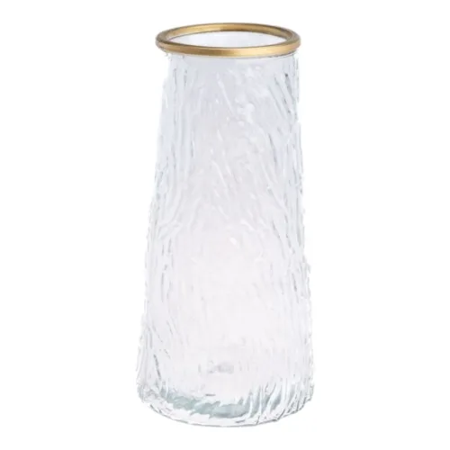 Lọ Hoa Thủy Tinh Trụ Sọc Viền Vàng Lucas 21x7x10cm – một lựa chọn đáng tham khảo trong Đồ trang trí nhà cửa