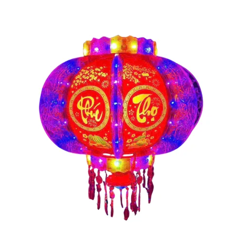 Set 2 Lồng Đèn Điện Cành Bướm To Trang Trí Tết 60cm