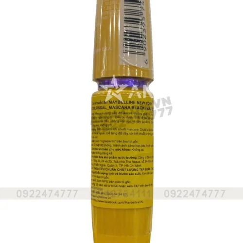 Sỉ mascara Dưỡng Dài Mi Maybelline Màu Vàng Colossal Waterproof 9.2ml