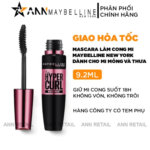 Mascara Maybelline New York Hyper Curl Waterproof Very Black 9.2ml