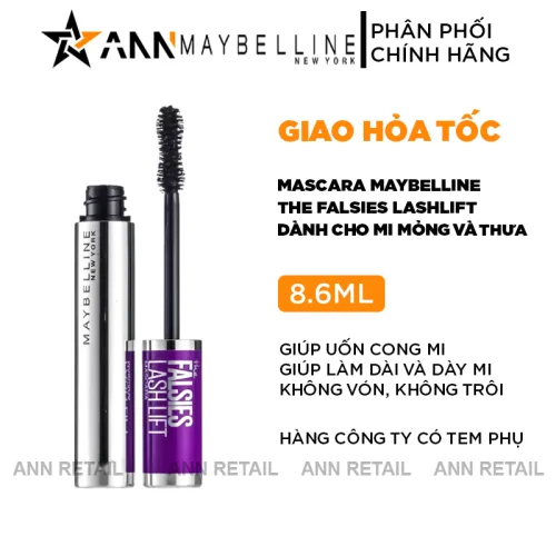 Phân phối mascara Làm Dày Mi Maybelline New York Falsies Lash Lift 8.6ml