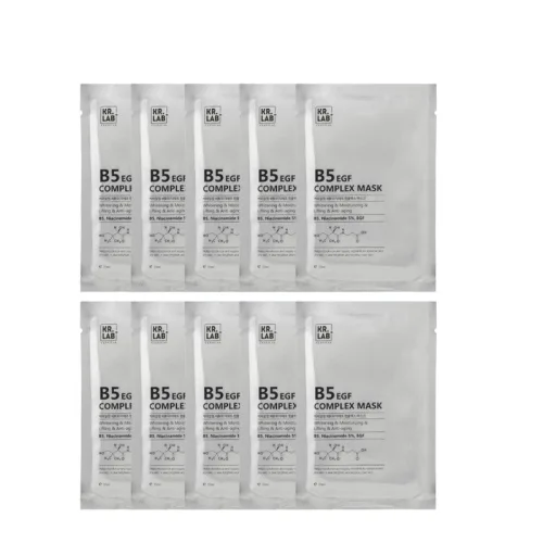 Mặt Nạ Kr Lab+ B5 EGF Complex Hỗ Trợ Cấp Ẩm Phục Hồi Da Combo 10 Miếng