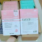 Mặt nạ PrettySkin Treatment Collection Glutathione 350 màu hồng, hộp 10 miếng