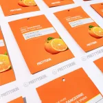 Mặt nạ giấy Vitamin C Prettyskin Jeju Tangerine, hộp 10 miếng