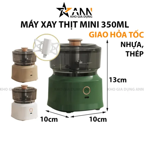 Máy xay thịt mini đế vuông 350ml, công suất 45W