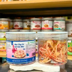 Bảng giá sỉ mực Ống Xé Sợi Sấy Khô (Mực Dừa) Mini 100g - Hộp Pet