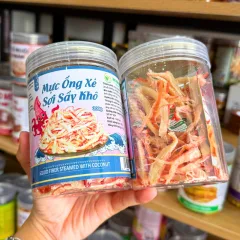 Mực Ống Xé Sợi Sấy Khô - Mực Sợi Dừa Thơm Ngon 200g - Hũ Pet