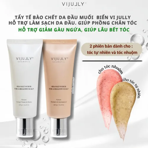 Muối biển Vijully Mandarin & Sandalwood màu vàng cho tóc nhuộm 120g