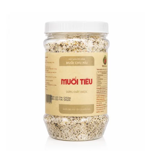 Muối Tiêu Chú Hải Dùng Chay Được 350g phù hợp để tham khảo khi chọn Muối Chú Hải