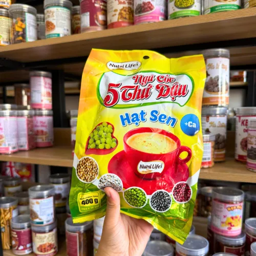 Ngũ Cốc 5 Thứ Đậu Hạt Sen Nutri Life's 400g - Ngũ Cốc Dinh Dưỡng 16 Gói – một lựa chọn đáng tham khảo trong Nutri Life's