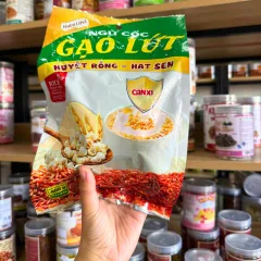 Ngũ Cốc Gạo Lứt Huyết Rồng Hạt Sen 400g - Ngũ Cốc Nutri Life's - Ngũ Cốc Dinh Dưỡng 16 Gói