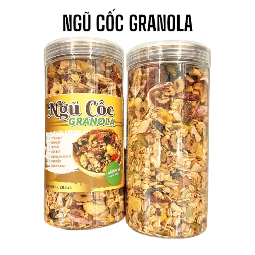 Ngũ Cốc Granola Trái Cây Loại Ngon 500g (Có yến mạch) Hộp