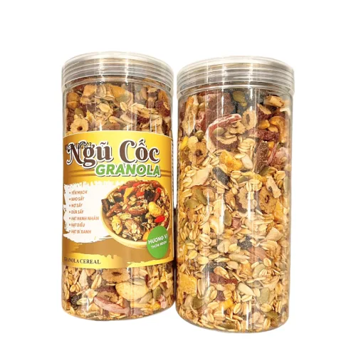 Ngũ Cốc Granola Trái Cây Loại Ngon 500g (Có yến mạch) Hộp