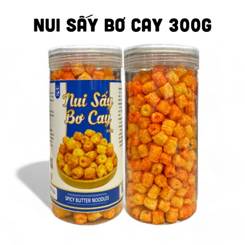 Nui Sấy Bơ Cay Thơm Ngon Giòn Rụm 300g Hộp
