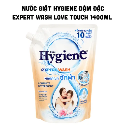 Nước Giặt Hygiene Đậm Đặc Expert Wash Love Touch 1400ml - Túi Màu Kem