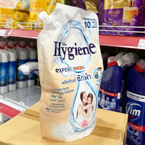 Nước Giặt Hygiene Đậm Đặc Expert Wash Love Touch 1400ml - Túi Màu Kem