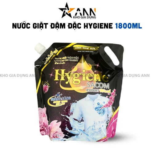 Nước giặt Hygiene Expert Wash Sacom hương nước hoa túi đen 1800ml