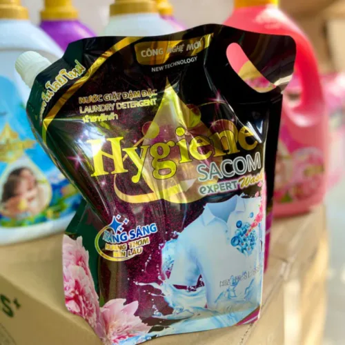 Nước giặt Hygiene Expert Wash Sacom hương nước hoa túi đen 1800ml