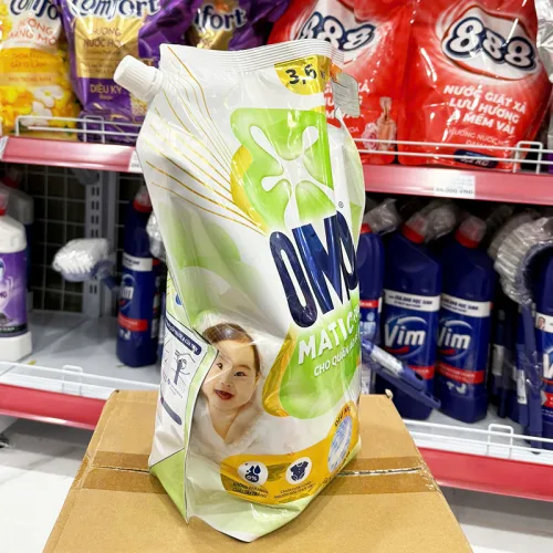 Nước Giặt OMO Matic Cửa Trước & Cửa Trên Dịu Nhẹ Cho Quần Áo Bé Yêu 3.6kg