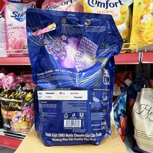 Nước Giặt OMO MATIC Cửa Trước Oải Hương Thư Thái Túi 3,6kg