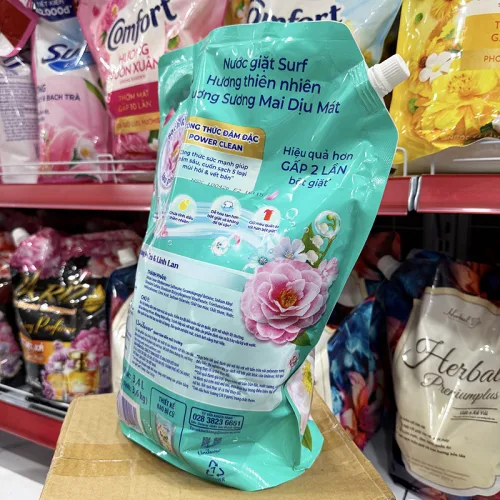 Nước Giặt SURF Túi Hương Hoa Trà & Linh Lan 3.6kg - Túi Xanh