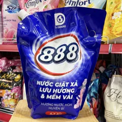 Nước Giặt Xả Cao Cấp 888 D-Shining Hương Nước Hoa 3,2kg - Túi Màu Xanh