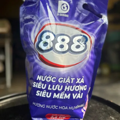 Nước Giặt Xả Cao Cấp 888 D-Shining Hương Nước Hoa 3,2kg - Túi Màu Xanh