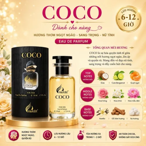 Nước Hoa Nữ Charme Coco 50ml - Hương Thơm Ngọt Nhẹ Nữ Tính
