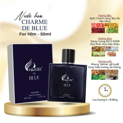 Nước Hoa Nam Charme De Blue 50ml - Mùi Hương Sang Trọng Cuốn Hút – một lựa chọn đáng tham khảo trong charme perfume