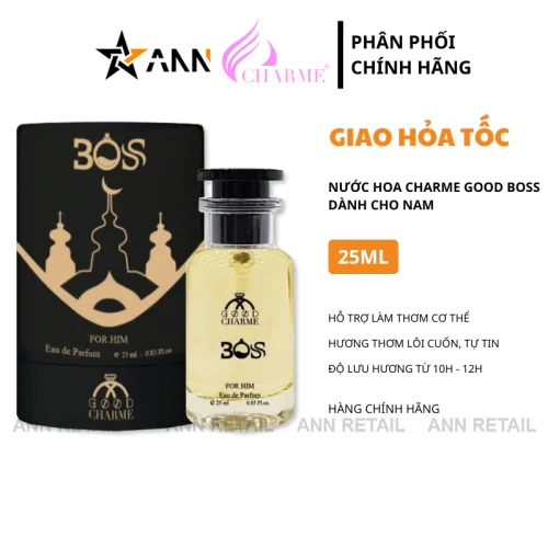 Nước Hoa Charme Good Boss 25ml Mùi Nam - Hương Thơm Lôi Cuốn Và Tự Tin