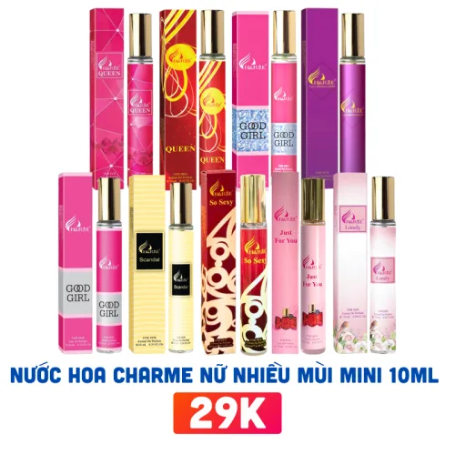 Phân phối nước Hoa Charme Mini 10ml Nhiều Mùi - Nước Hoa Nữ Charme - Nước Hoa Nam Charme