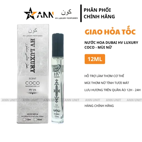 Đánh giá nước Hoa Dubai Hv Luxury Coco Mademoiselle 12ml Mùi Nữ Cao Cấp - Hương Thơm Nữ Tính Tươi Mát